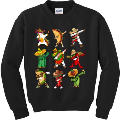 Dabbing Cinco De Mayo Mexican Festival Kids Sweatshirt