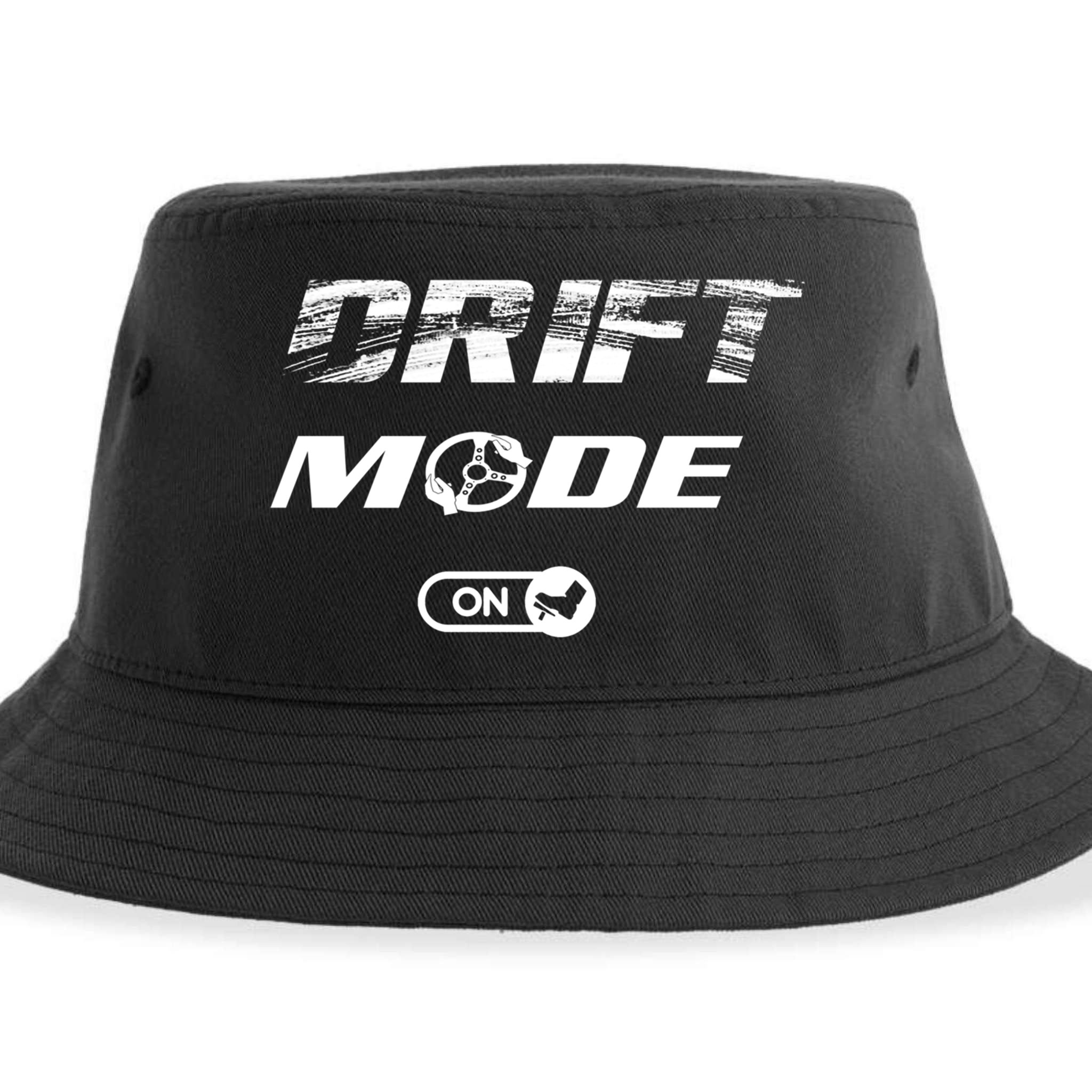 Drifting Cars Drift Mode On Auto Racing Mechanic Cool Gift Sustainable Bucket Hat