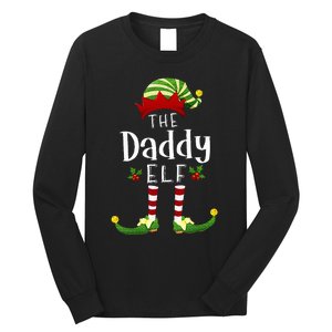 Daddy Christmas Elf Matching Pajama XMas Party Long Sleeve Shirt