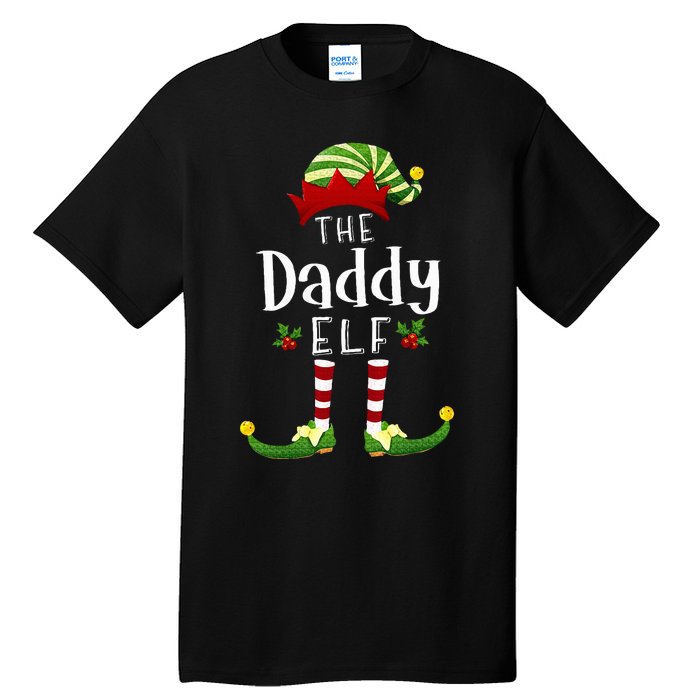 Daddy Christmas Elf Matching Pajama XMas Party Tall T-Shirt