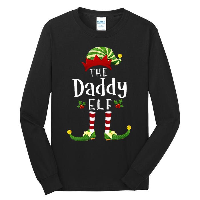 Daddy Christmas Elf Matching Pajama XMas Party Tall Long Sleeve T-Shirt