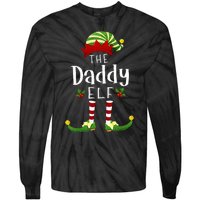 Daddy Christmas Elf Matching Pajama XMas Party Tie-Dye Long Sleeve Shirt