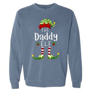 Daddy Christmas Elf Matching Pajama XMas Party Garment-Dyed Sweatshirt