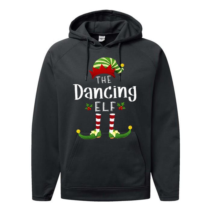 Dancing Christmas Elf Matching Pajama XMas Party Performance Fleece Hoodie