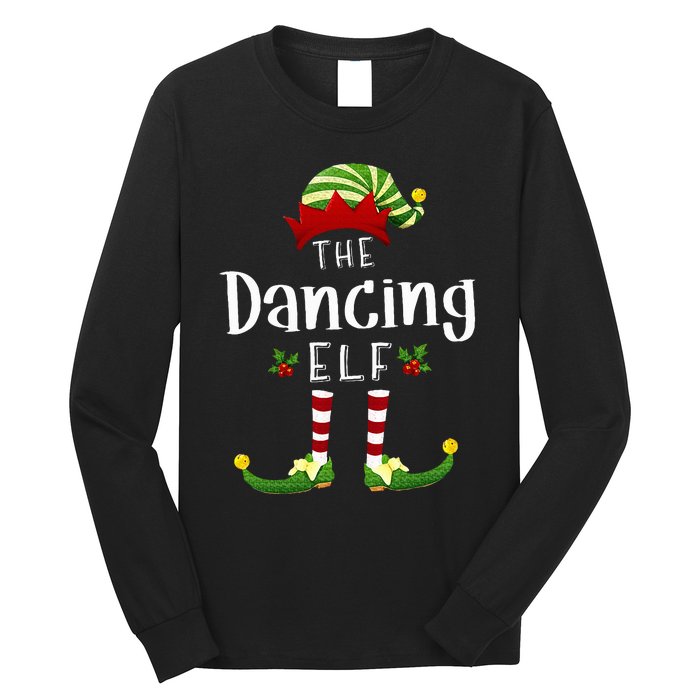 Dancing Christmas Elf Matching Pajama XMas Party Long Sleeve Shirt