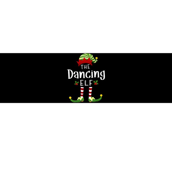 Dancing Christmas Elf Matching Pajama XMas Party Bumper Sticker