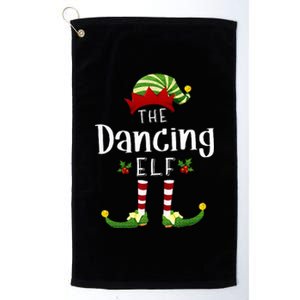 Dancing Christmas Elf Matching Pajama XMas Party Platinum Collection Golf Towel