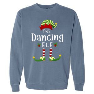 Dancing Christmas Elf Matching Pajama XMas Party Garment-Dyed Sweatshirt