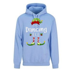 Dancing Christmas Elf Matching Pajama XMas Party Unisex Surf Hoodie