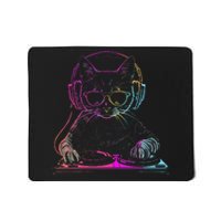 Dj Cat Edm Techno House Music Funny Cat Lover Mousepad