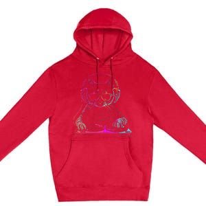 Dj Cat Edm Techno House Music Funny Cat Lover Premium Pullover Hoodie