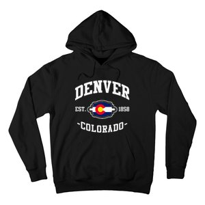 Denver Colorado Est 1858 State Flag Home Pride Hoodie