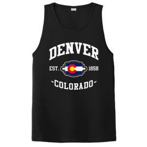 Denver Colorado Est 1858 State Flag Home Pride PosiCharge Competitor Tank