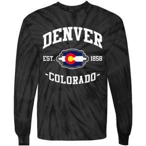 Denver Colorado Est 1858 State Flag Home Pride Tie-Dye Long Sleeve Shirt