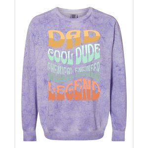 Dad Chemical Engineer Legend Gift Colorblast Crewneck Sweatshirt