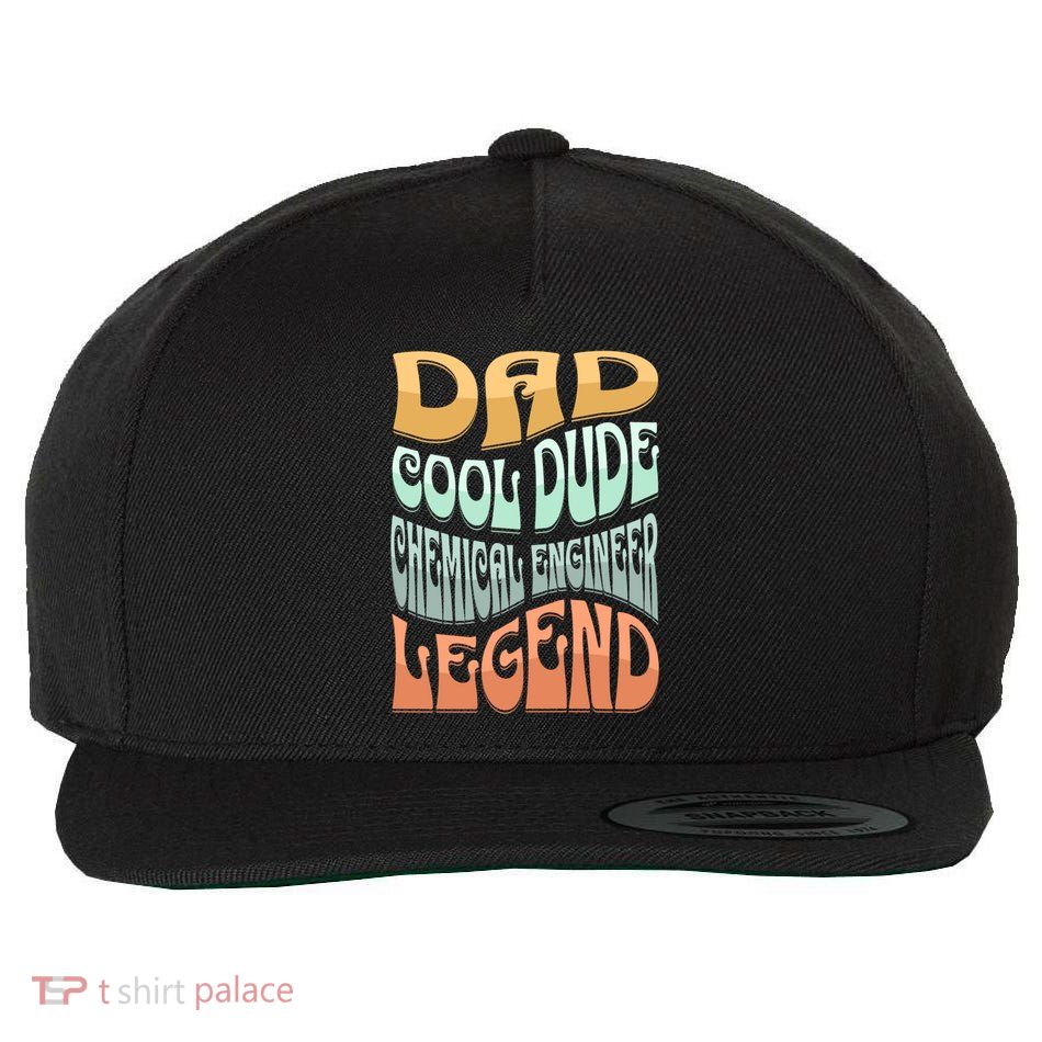 Dad Chemical Engineer Legend Gift Wool Snapback Cap