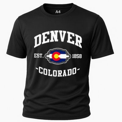Denver Colorado Est 1858 State Flag Home Pride Performance Shirt