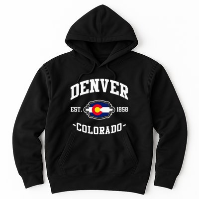 Denver Colorado Est 1858 State Flag Home Pride Hoodie