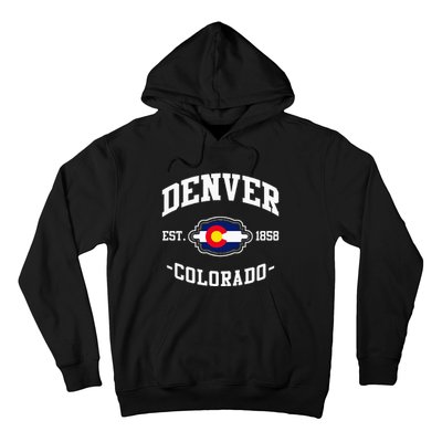 Denver Colorado Est 1858 State Flag Home Pride Hoodie