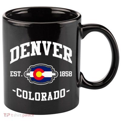 Denver Colorado Est 1858 State Flag Home Pride 11oz C Handle Ceramic Mug