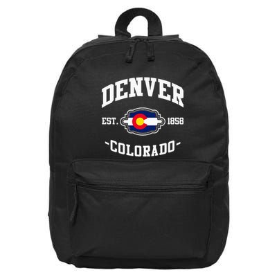 Denver Colorado Est 1858 State Flag Home Pride 16 in Basic Backpack