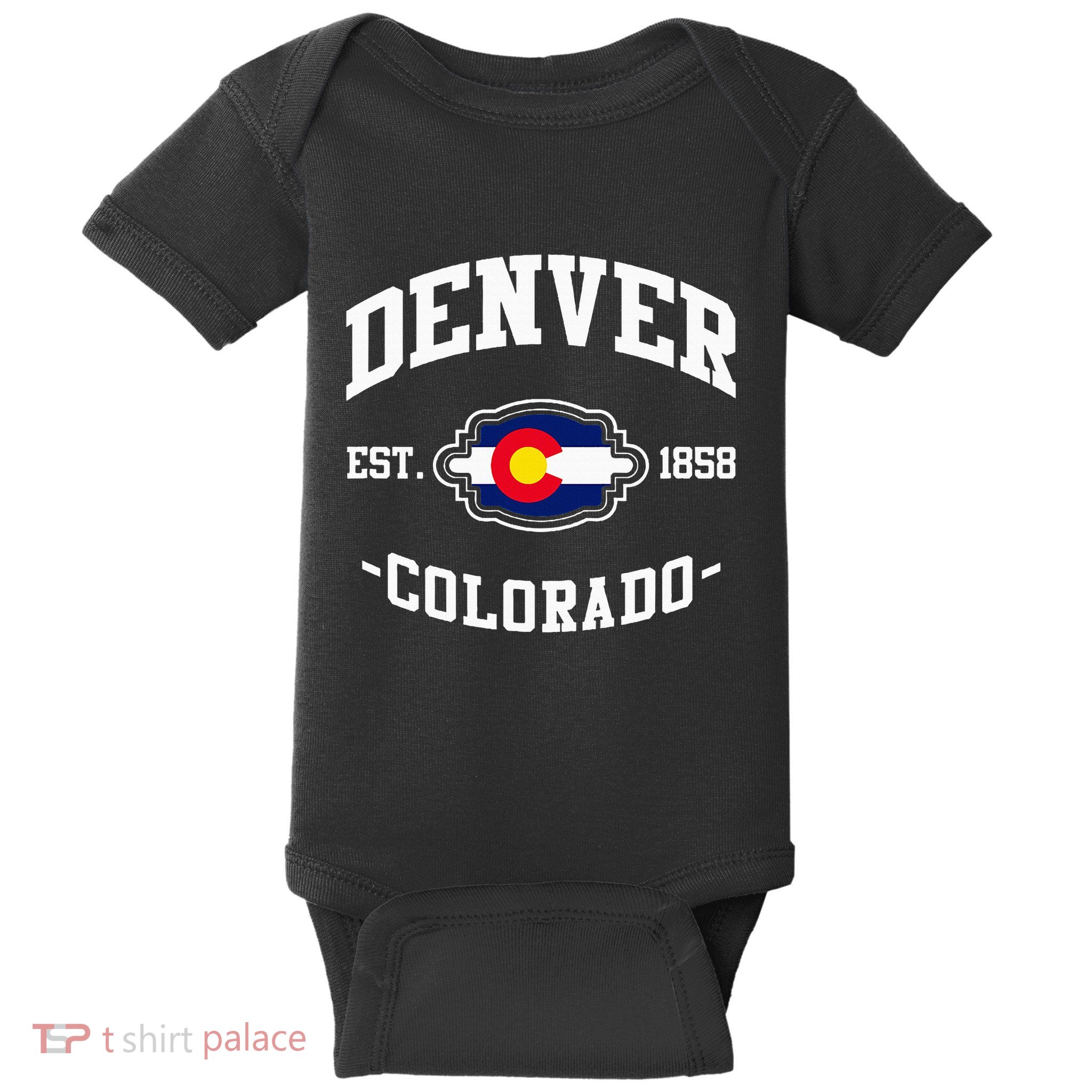 Denver Colorado Est 1858 State Flag Home Pride Baby Bodysuit