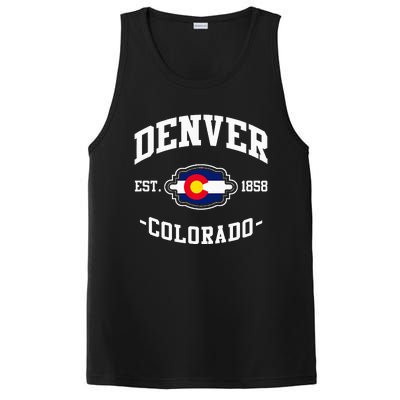 Denver Colorado Est 1858 State Flag Home Pride PosiCharge Competitor Tank