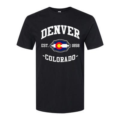 Denver Colorado Est 1858 State Flag Home Pride Softstyle® CVC T-Shirt