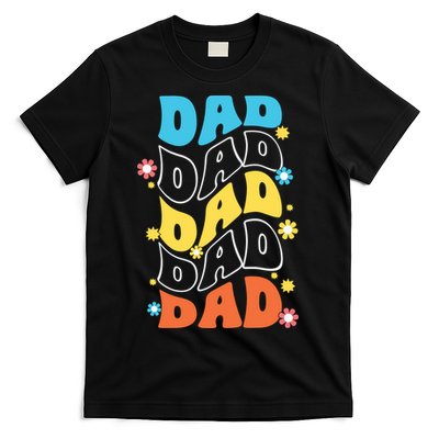 Dad Colorful Floral Retro Hippie T-Shirt