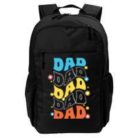 Dad Colorful Floral Retro Hippie Daily Commute Backpack