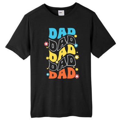 Dad Colorful Floral Retro Hippie Tall Fusion ChromaSoft Performance T-Shirt