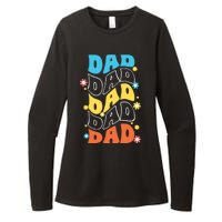 Dad Colorful Floral Retro Hippie Womens CVC Long Sleeve Shirt