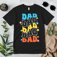 Dad Colorful Floral Retro Hippie Premium T-Shirt