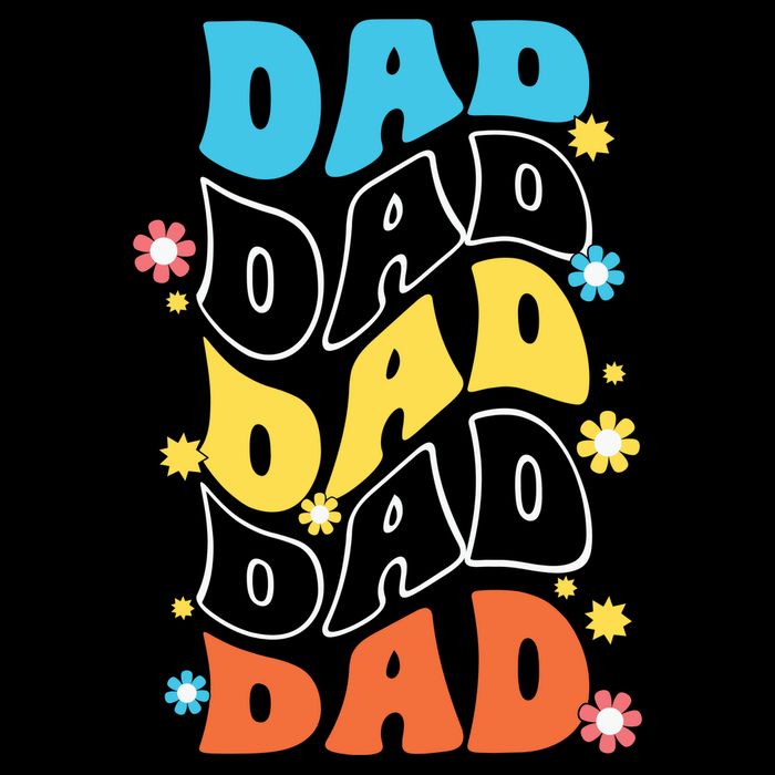 Dad Colorful Floral Retro Hippie Premium T-Shirt