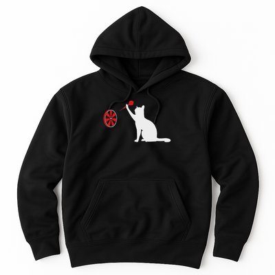 Darts Cat Funny Dart Throwing Cat Dart And Cat Lover Hoodie