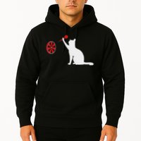 Darts Cat Funny Dart Throwing Cat Dart And Cat Lover Hoodie