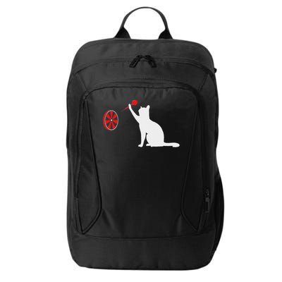 Darts Cat Funny Dart Throwing Cat Dart And Cat Lover City Backpack