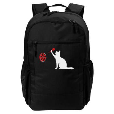 Darts Cat Funny Dart Throwing Cat Dart And Cat Lover Daily Commute Backpack