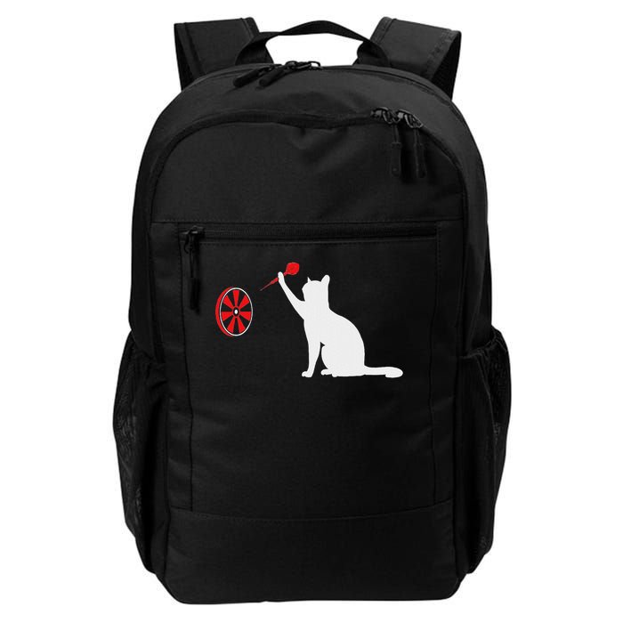 Darts Cat Funny Dart Throwing Cat Dart And Cat Lover Backpack