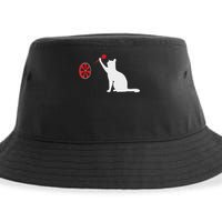 Darts Cat Funny Dart Throwing Cat Dart And Cat Lover Sustainable Bucket Hat