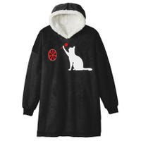 Darts Cat Funny Dart Throwing Cat Dart And Cat Lover Hooded Wearable Blanket