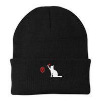 Darts Cat Funny Dart Throwing Cat Dart And Cat Lover Knit Cap Winter Beanie