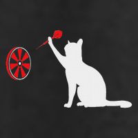 Darts Cat Funny Dart Throwing Cat Dart And Cat Lover Knit Cap Winter Beanie