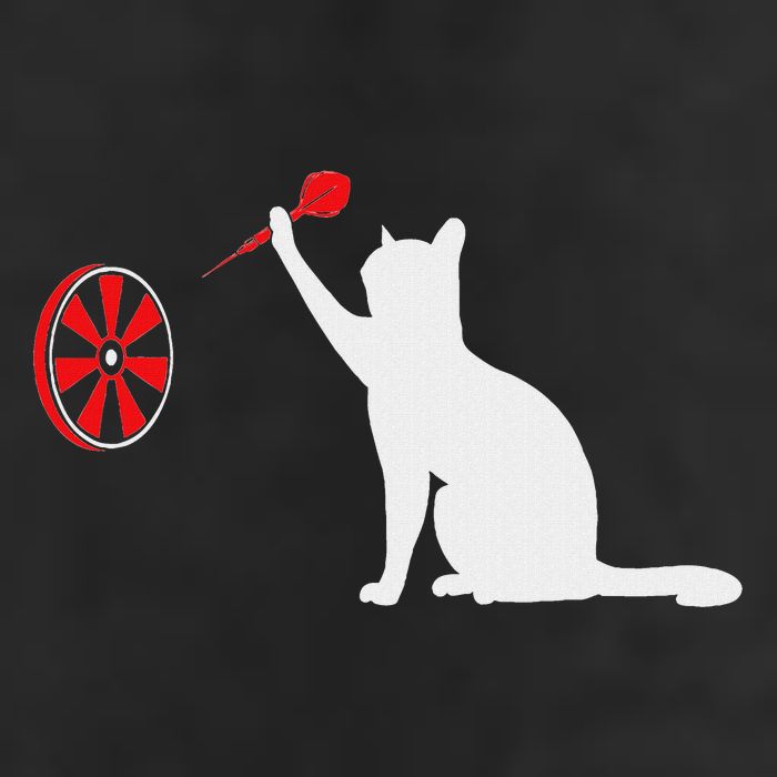 Darts Cat Funny Dart Throwing Cat Dart And Cat Lover Knit Cap Winter Beanie