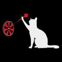 Darts Cat Funny Dart Throwing Cat Dart And Cat Lover Drawstring Bag