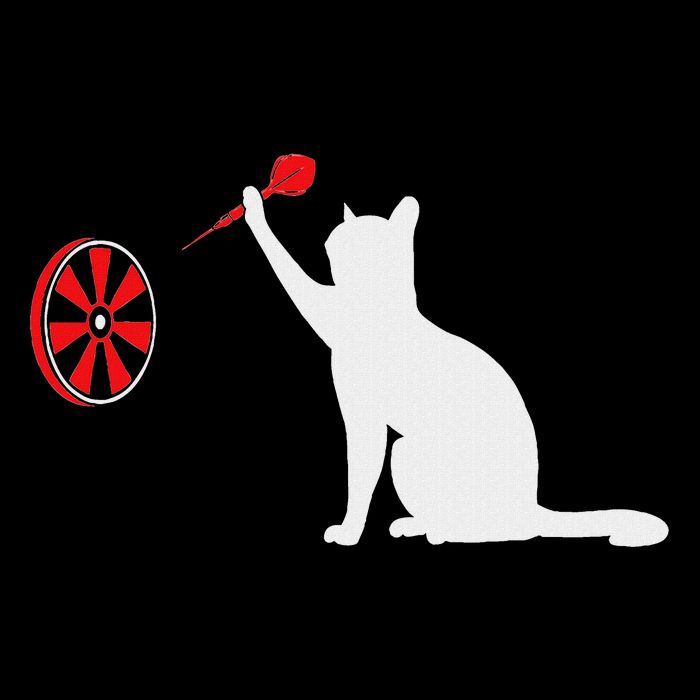 Darts Cat Funny Dart Throwing Cat Dart And Cat Lover Drawstring Bag