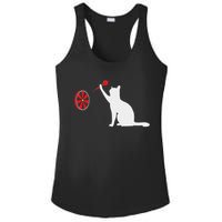 Darts Cat Funny Dart Throwing Cat Dart And Cat Lover Ladies PosiCharge Competitor Racerback Tank
