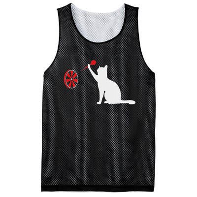 Darts Cat Funny Dart Throwing Cat Dart And Cat Lover Mesh Reversible Basketball Jersey Tank