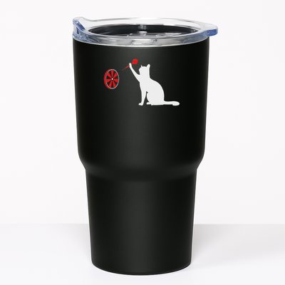 Darts Cat Funny Dart Throwing Cat Dart And Cat Lover Tumbler