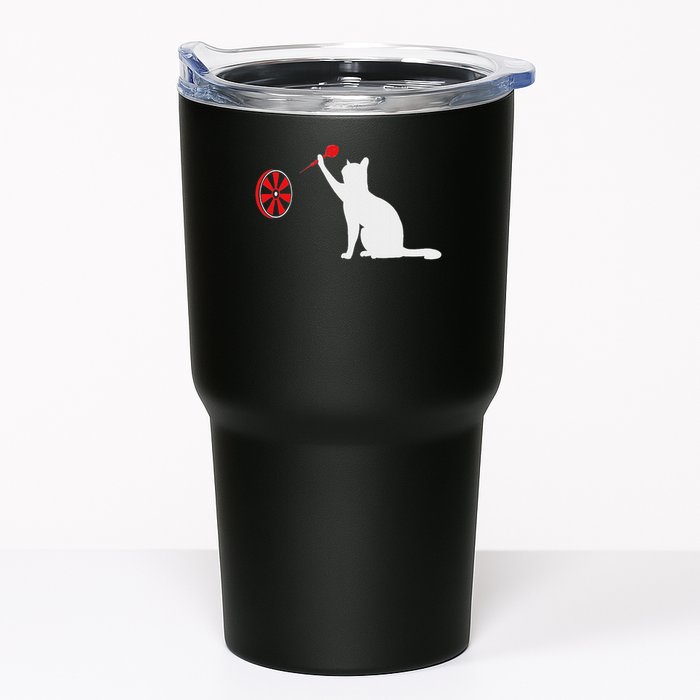 Darts Cat Funny Dart Throwing Cat Dart And Cat Lover Tumbler